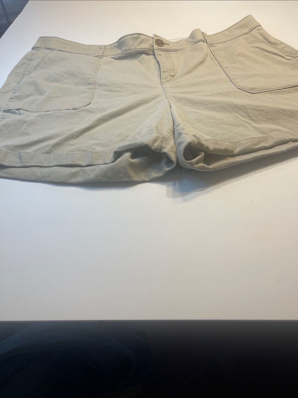 Lane Bryant Light Tan Utility Pocket Shorts